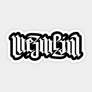 Ambigram Logo - Dark Sticker